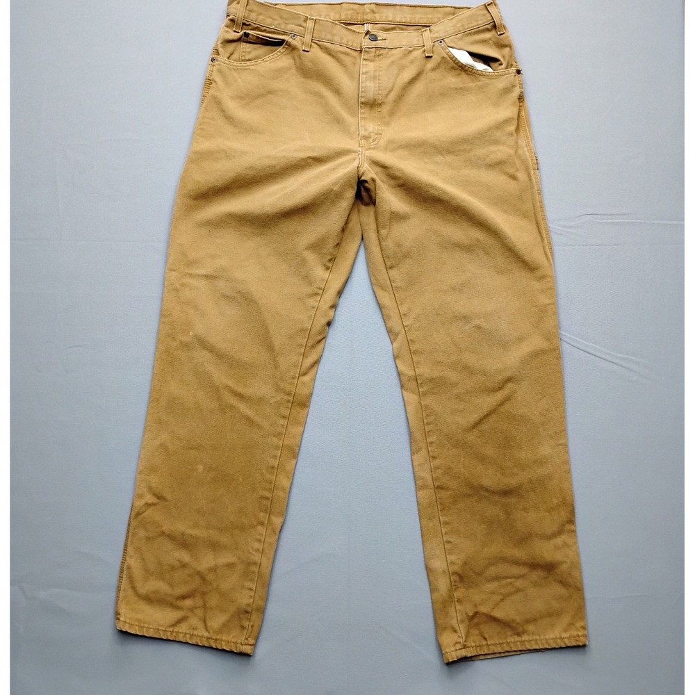 Dickies‎ Relaxed Fit Duck Carpenter Pants Mens 38x32 Brown Canvas Workwear